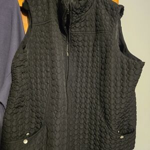 Jane Ashley Black Quilted Vest